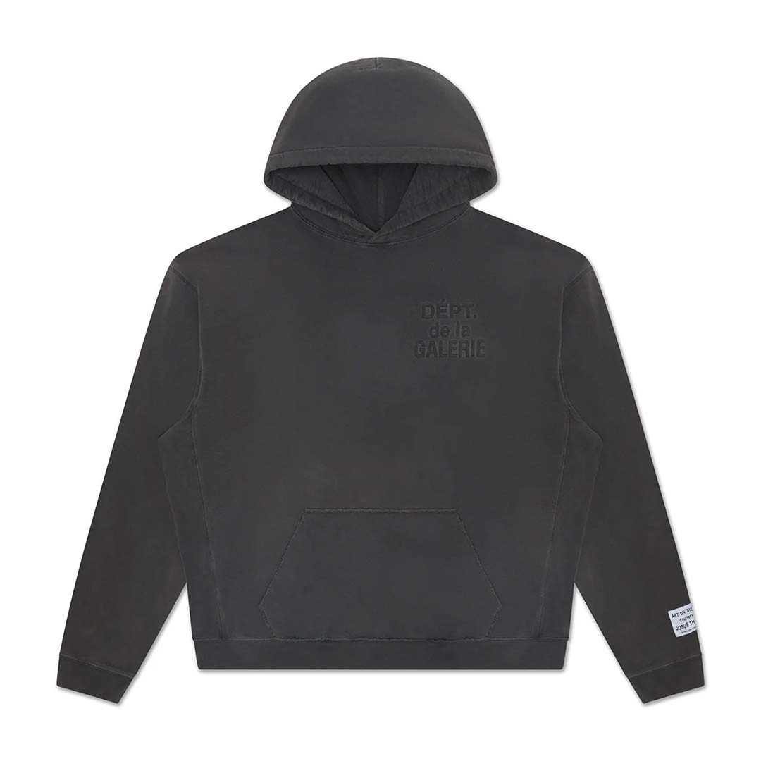 Gallery Dept. Embossed French Hoodie Graphite by Gallery Dept - NWAHYPE No.1 for streetwear Hoodies in USA
