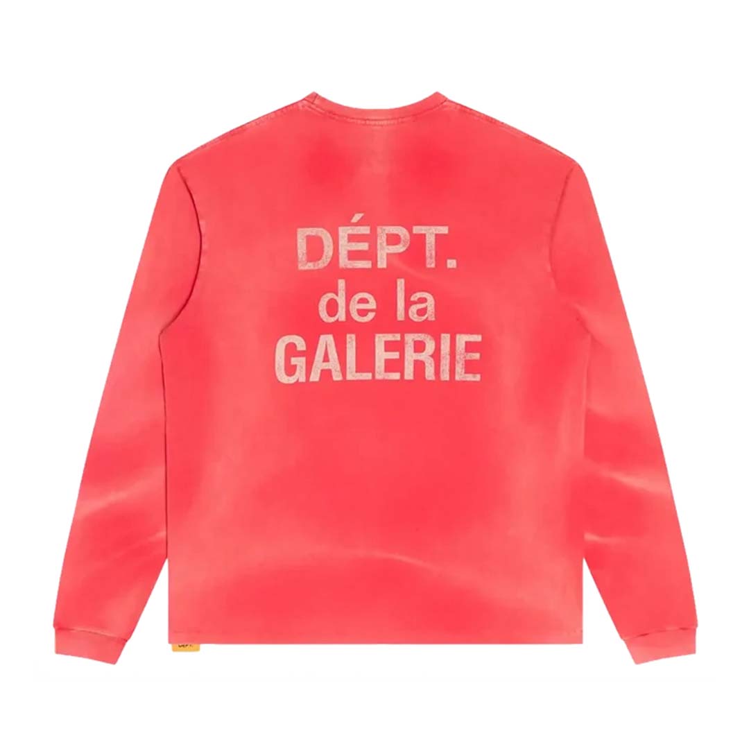 Gallery Dept. French Faded Long Sleeve Tee Red by Gallery Dept - NWAHYPE No.1 for streetwear T-Shirts in USA