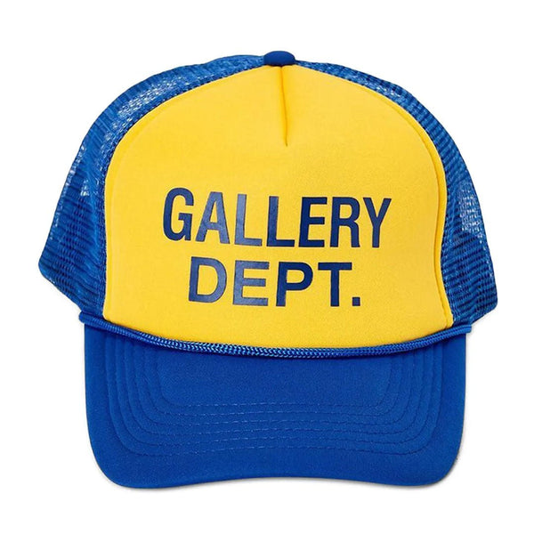 Gallery Dept. GD Logo Trucker 'Yellow/Blue' by Gallery Dept - NWAHype 1 for streetwear Hats in USA
