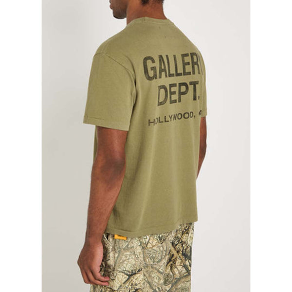Gallery Dept. Logo Tee Olive Green by Gallery Dept - NWAHYPE No.1 for streetwear T-Shirts in USA