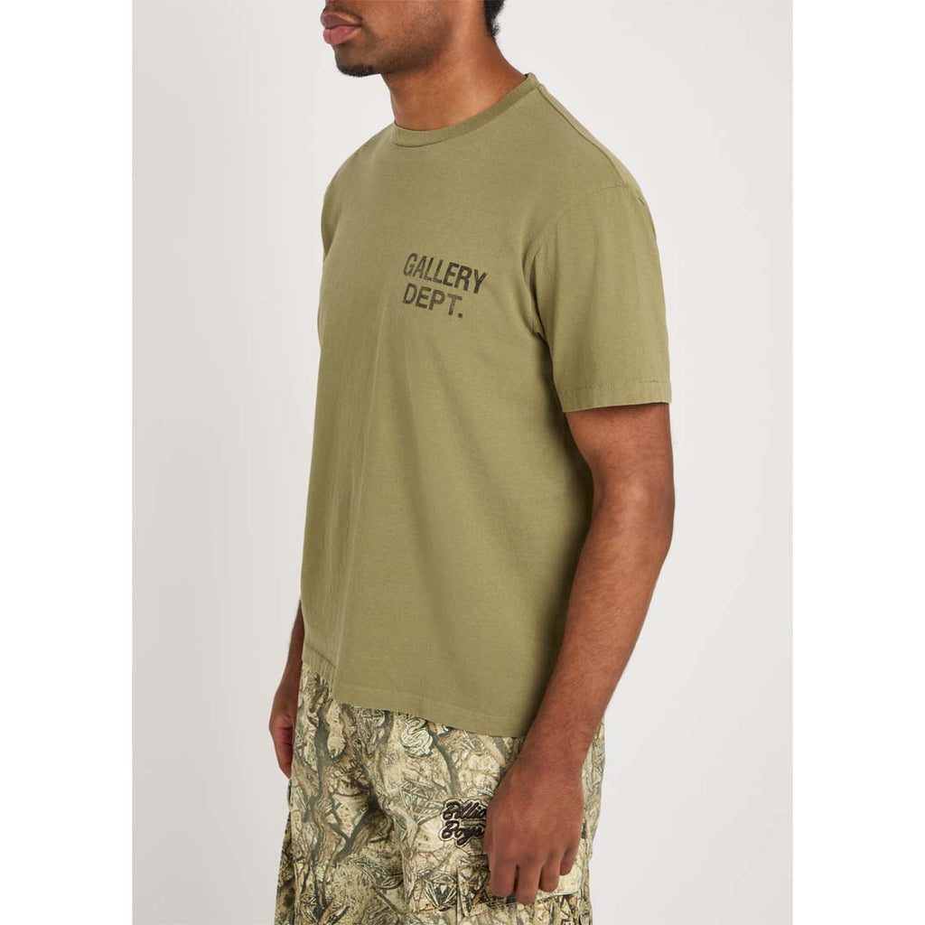 Gallery Dept. Logo Tee Olive Green by Gallery Dept - NWAHYPE No.1 for streetwear T-Shirts in USA