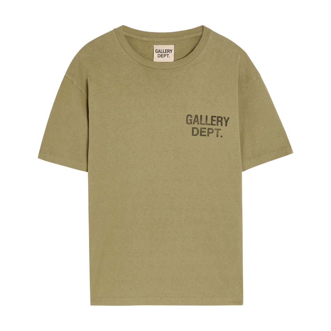 Gallery Dept. Logo Tee Olive Green by Gallery Dept - NWAHYPE No.1 for streetwear T-Shirts in USA