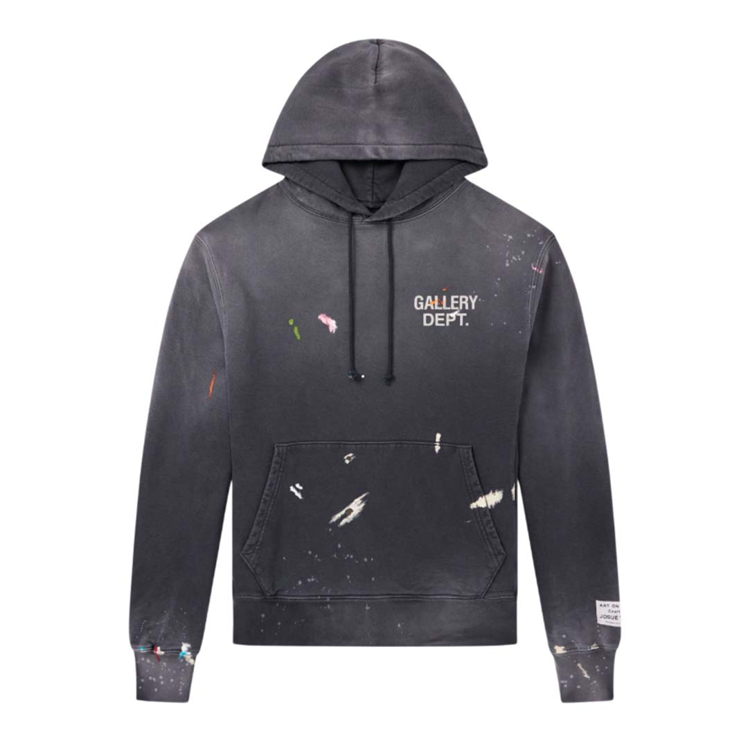 Gallery Dept. Painted Logo Hoodie Vintage Black by Gallery Dept - NWAHYPE No.1 for streetwear Hoodies in USA