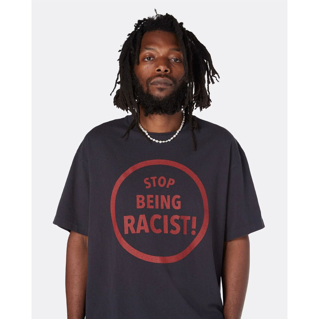 Gallery Dept. Stop Being Racist Black Tee by Gallery Dept - NWAHype 1 for streetwear T-Shirts in USA