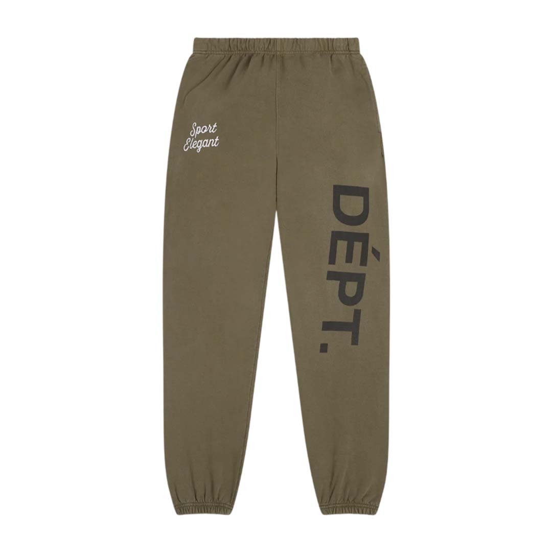 Gallery Dept. Team Dept Sweatpants Olive Green by Gallery Dept - NWAHYPE No.1 for streetwear Pants in USA