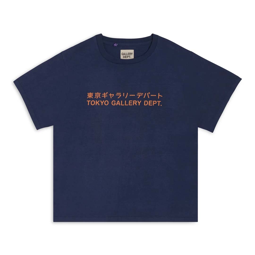 Gallery Dept. Tokyo GD Navy Tee by Gallery Dept - NWAHype 1 for streetwear T-Shirts in USA