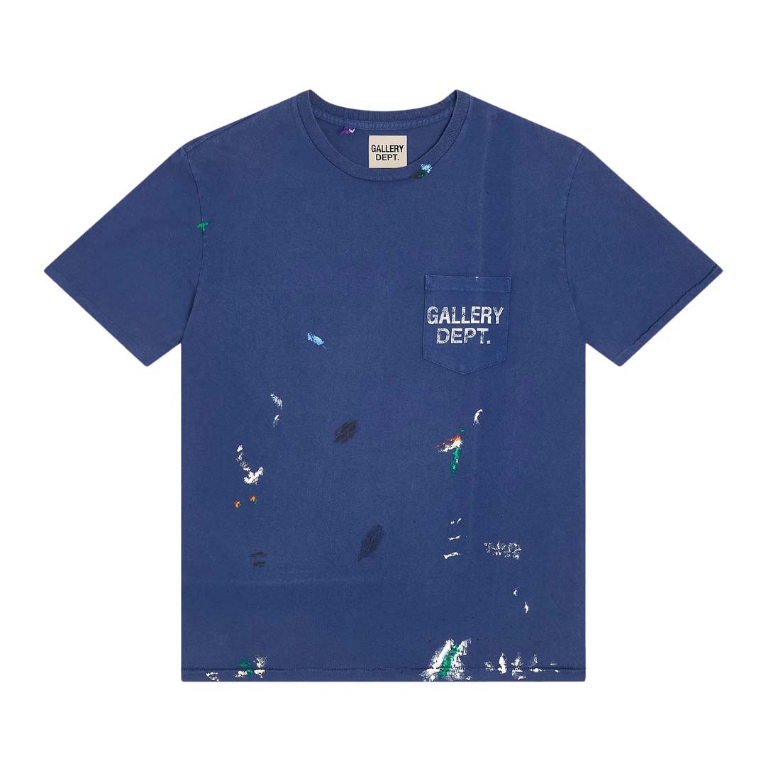 Gallery Dept. Vintage Logo Painted Tee 'Navy' by Gallery Dept - NWAHype No.1 for streetwear T-Shirts in USA