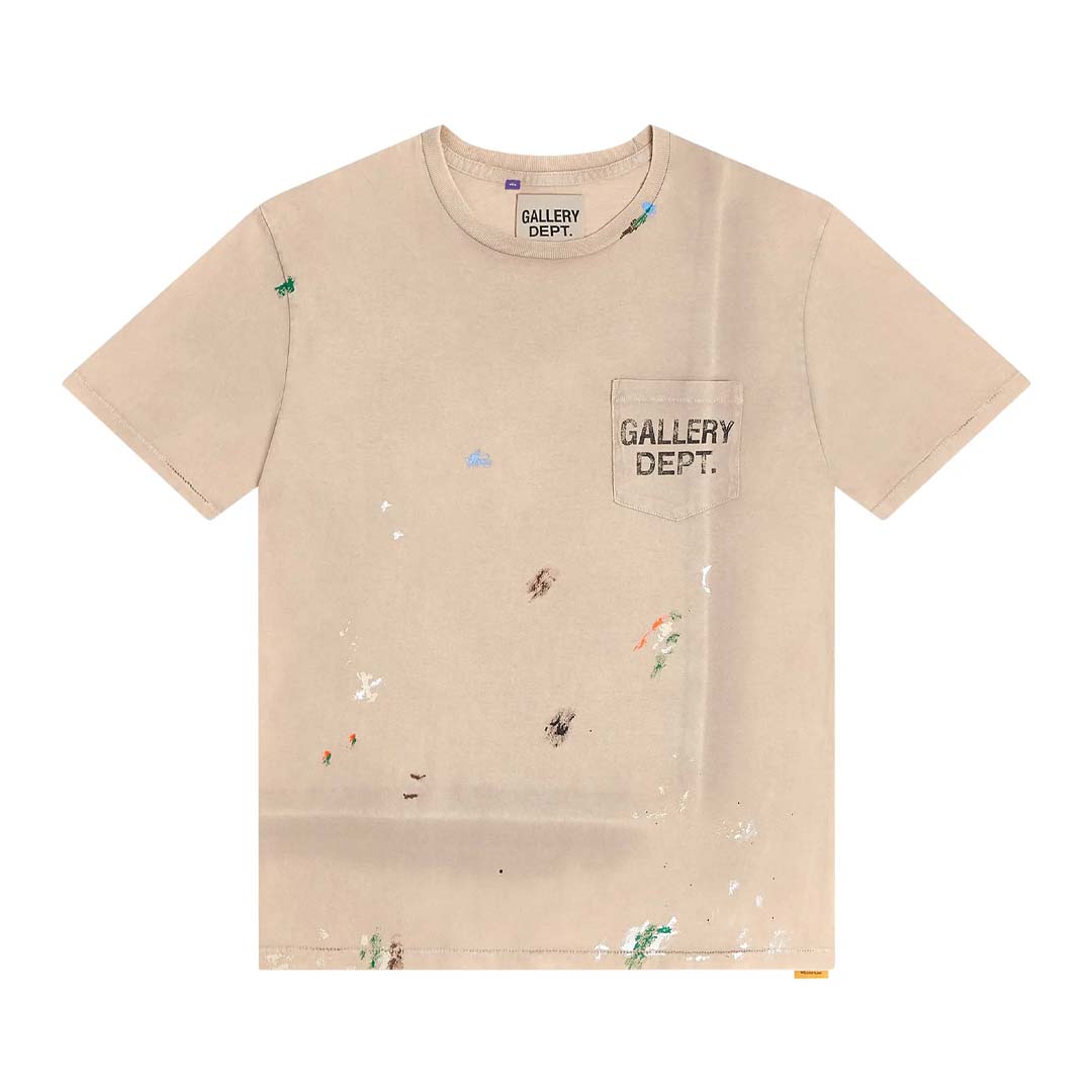 Gallery Dept. Vintage Logo Painted Tee 'Taupe' by Gallery Dept - NWAHype No.1 for streetwear T-Shirts in USA