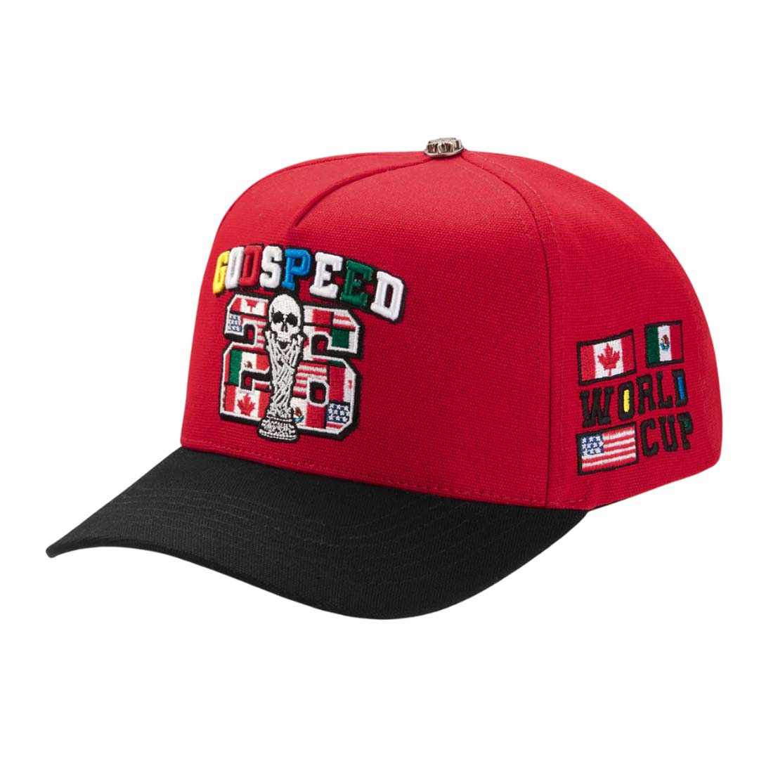 Godspeed '26 GSWC World Cup Hat Red by Godspeed - NWAHYPE No.1 for streetwear Hats in USA