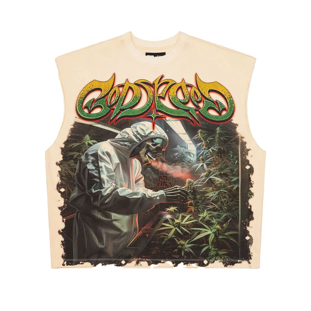 Godspeed 420 Indoor VVS Sleeveless Bone by Godspeed - NWAHype 1 for streetwear T-Shirts in USA