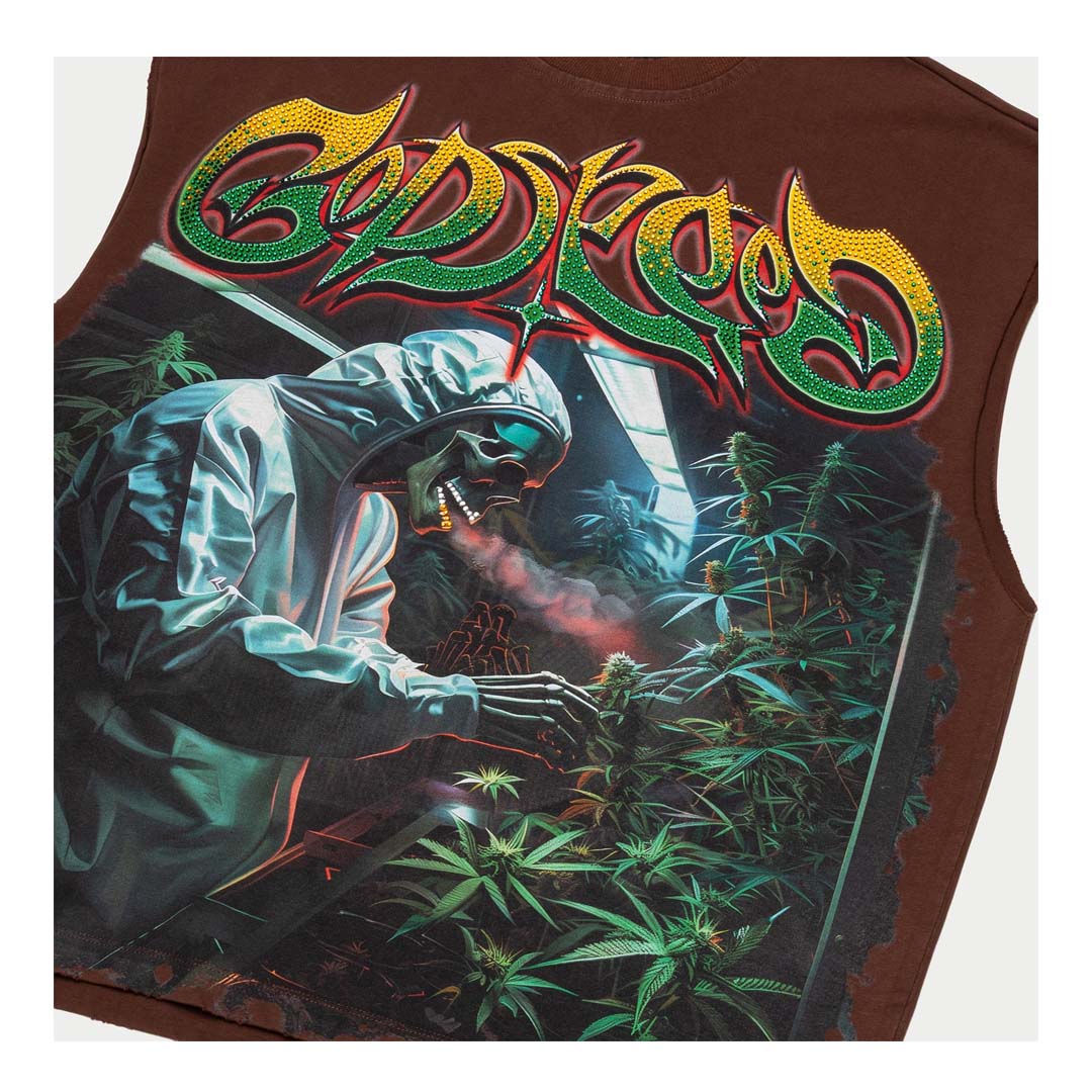 Godspeed 420 Indoor VVS Sleeveless Brown by Godspeed - NWAHype 1 for streetwear T-Shirts in USA