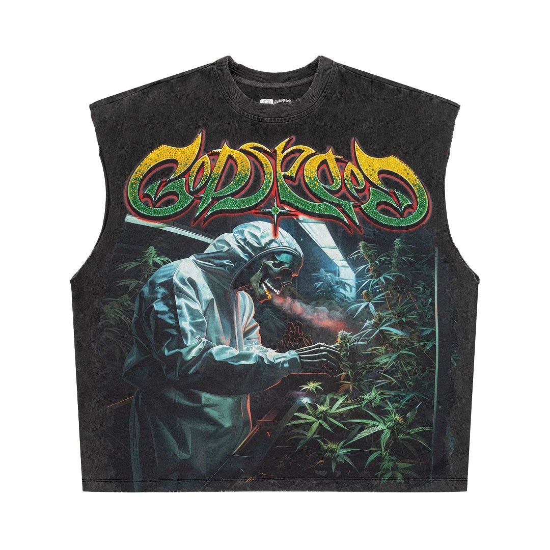 Godspeed 420 Indoor VVS Sleeveless Grey by Godspeed - NWAHype 1 for streetwear T-Shirts in USA