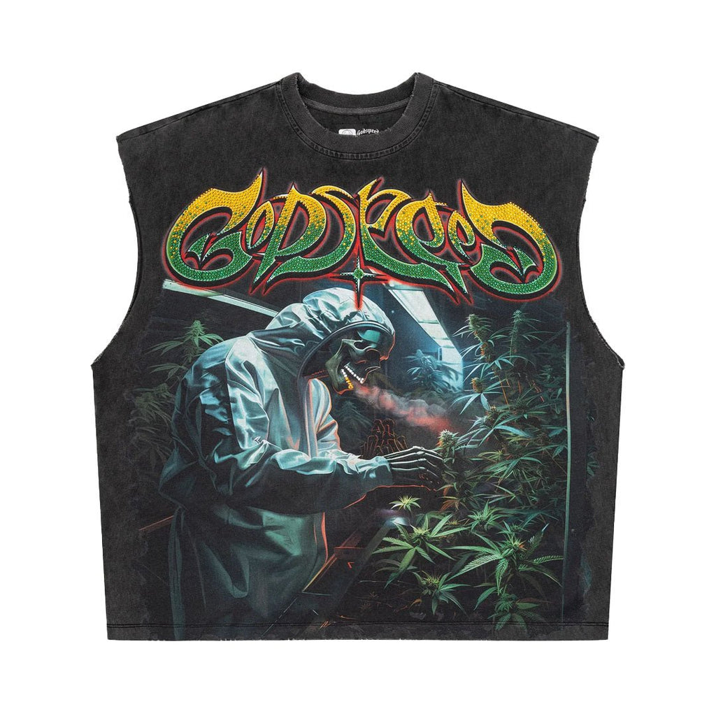 Godspeed 420 Indoor VVS Sleeveless Grey by Godspeed - NWAHype 1 for streetwear T-Shirts in USA