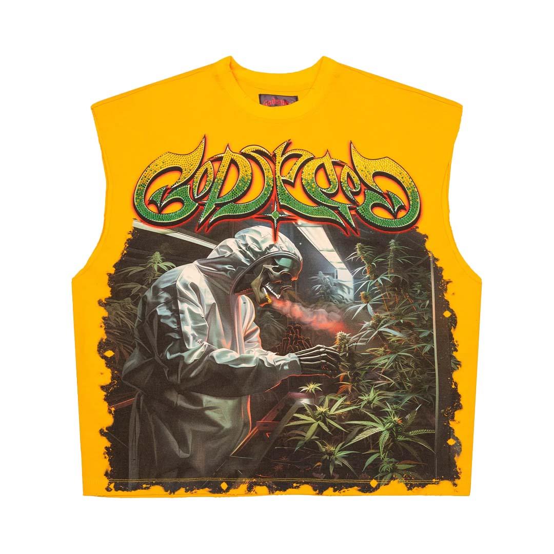 Godspeed 420 Indoor VVS Sleeveless Yellow by Godspeed - NWAHype 1 for streetwear T-Shirts in USA