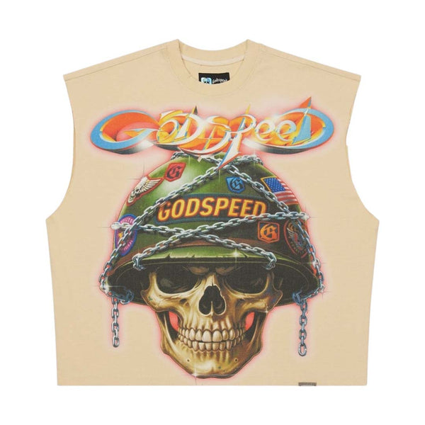 Godspeed Badges of Honor Sleeveless Tee Bone by Godspeed - NWAHYPE No.1 for streetwear T-Shirts in USA
