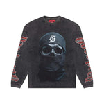 Godspeed Balaclava Szn Long Sleeve Grey Wash Tee by Godspeed - NWAHype 1 for streetwear T-Shirts in USA