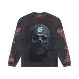 Godspeed Balaclava Szn Long Sleeve Grey Wash Tee by Godspeed - NWAHype 1 for streetwear T-Shirts in USA