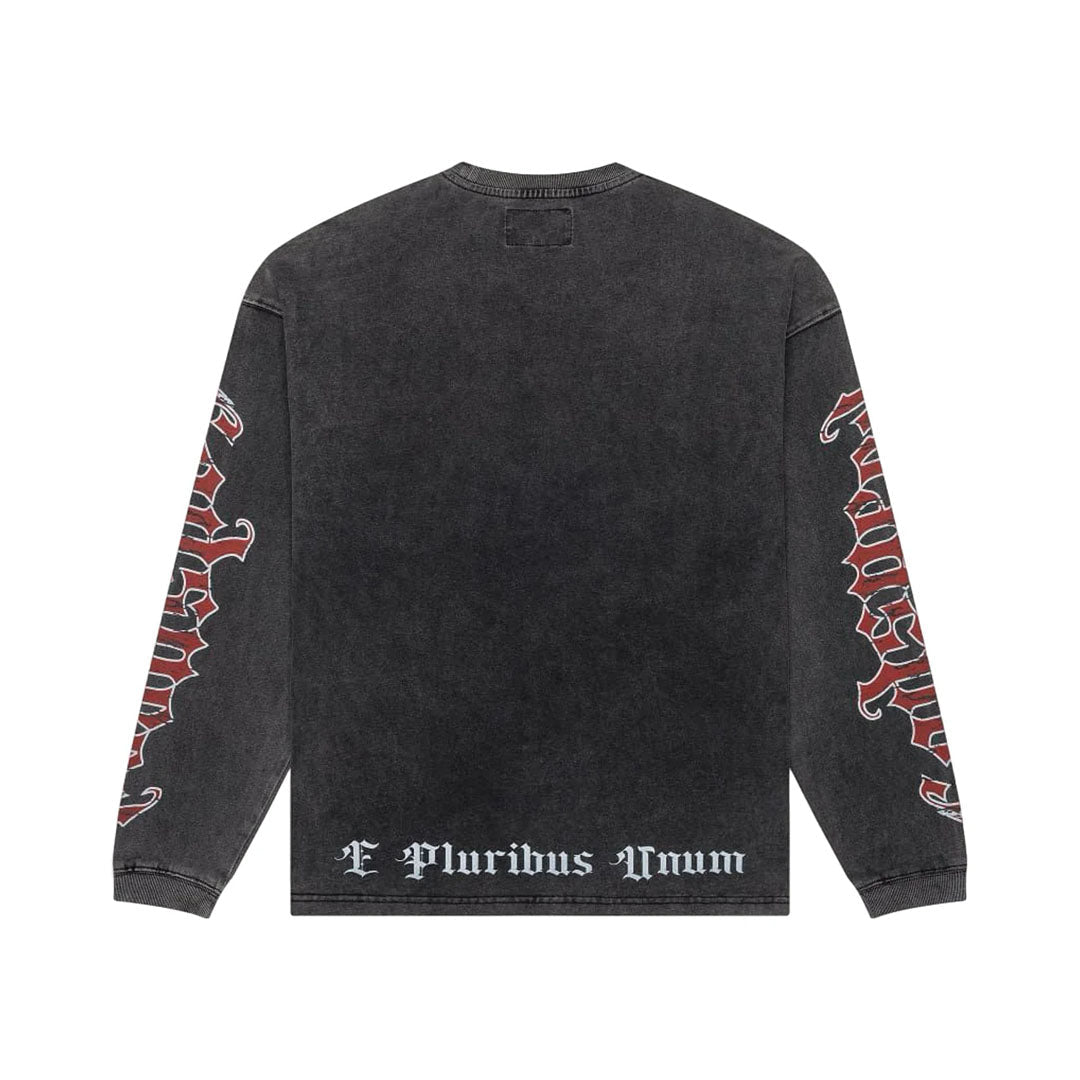 Godspeed Balaclava Szn Long Sleeve Grey Wash Tee by Godspeed - NWAHype 1 for streetwear T-Shirts in USA