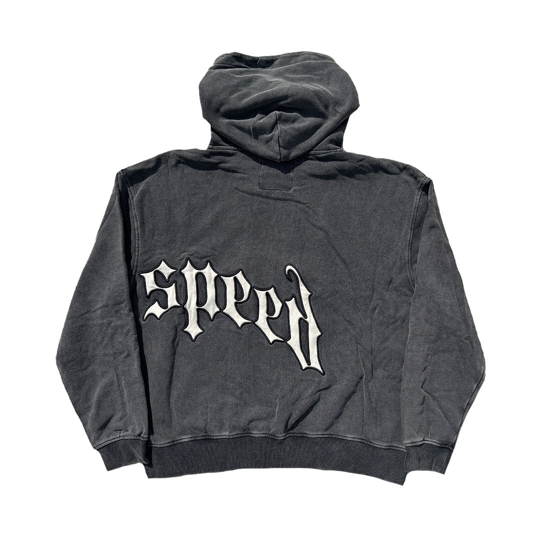 Godspeed Big Logo Grey Wash Hoodie by Godspeed - NWAHype 1 for streetwear Hoodies in USA