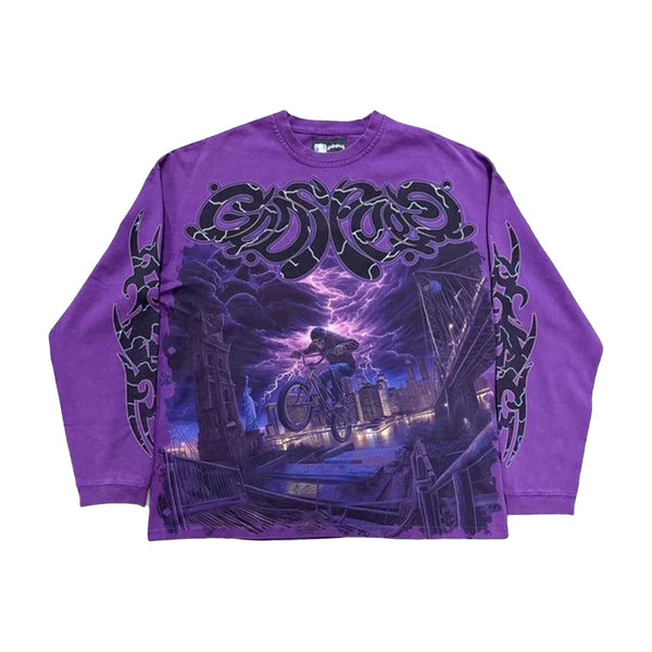 Godspeed B.M.X. Long Sleeve Tee Grape by Godspeed - NWAHYPE No.1 for streetwear T-Shirts in USA