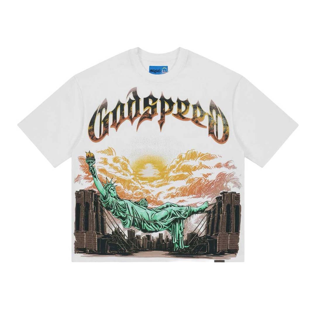 Godspeed Burnt Bridges 2.0 White Tee by Godspeed - NWAHYPE No.1 for streetwear T-Shirts in USA