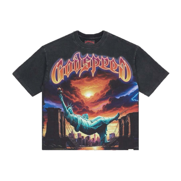 Godspeed Burnt Bridges Tee Black Wash by Godspeed - NWAHYPE No.1 for streetwear T-Shirts in USA