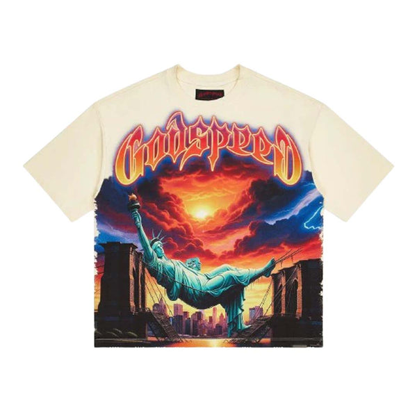 Godspeed Burnt Bridges Tee Bone by Godspeed - NWAHYPE No.1 for streetwear T-Shirts in USA