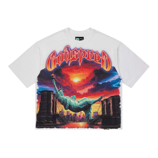 Godspeed Burnt Bridges White Tee by Godspeed - NWAHYPE No.1 for streetwear T-Shirts in USA