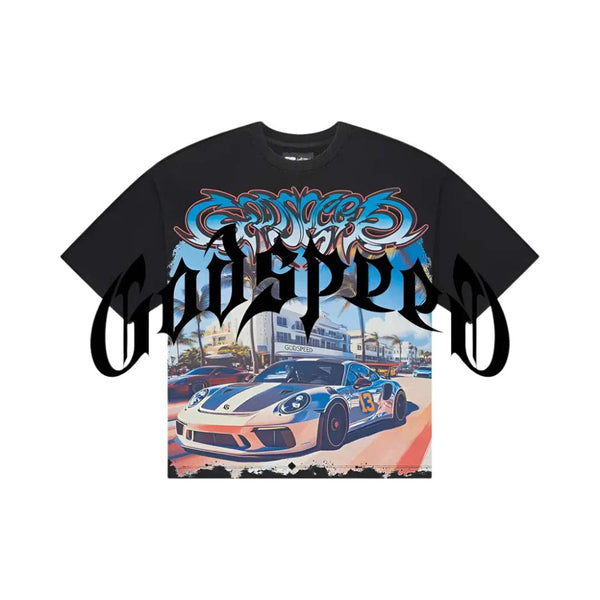 Godspeed Car Meet Miami GT Exclusive Black Tee by Godspeed - NWAHype No.1 for streetwear T-Shirts in USA