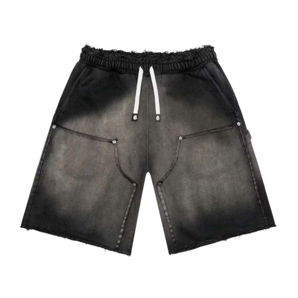 Godspeed Carpenter Distressed Shorts Black Sun Fade by Godspeed - NWAHYPE No.1 for streetwear Shorts in USA
