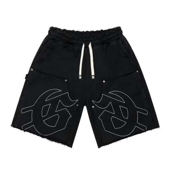 Godspeed Carpenter Distressed Shorts Black Wash by Godspeed - NWAHYPE No.1 for streetwear Shorts in USA