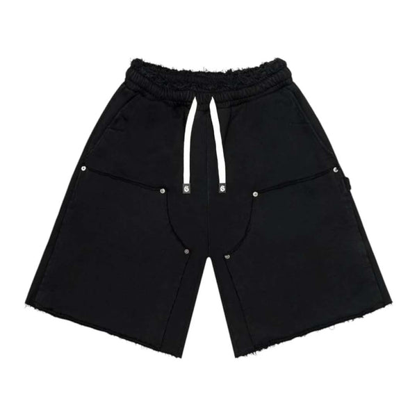 Godspeed Carpenter Distressed Shorts Flat Black by Godspeed - NWAHYPE No.1 for streetwear Shorts in USA