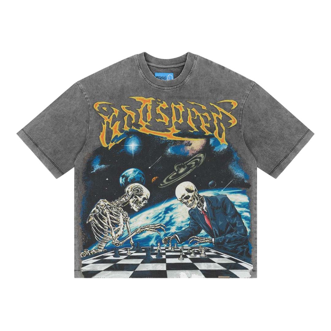 Godspeed Checkmate II Grey Wash Tee by Godspeed - NWAHYPE No.1 for streetwear T-Shirts in USA