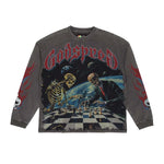 Godspeed Checkmate Long Sleeve Tee Grey Wash by Godspeed - NWAHype 1 for streetwear T-Shirts in USA