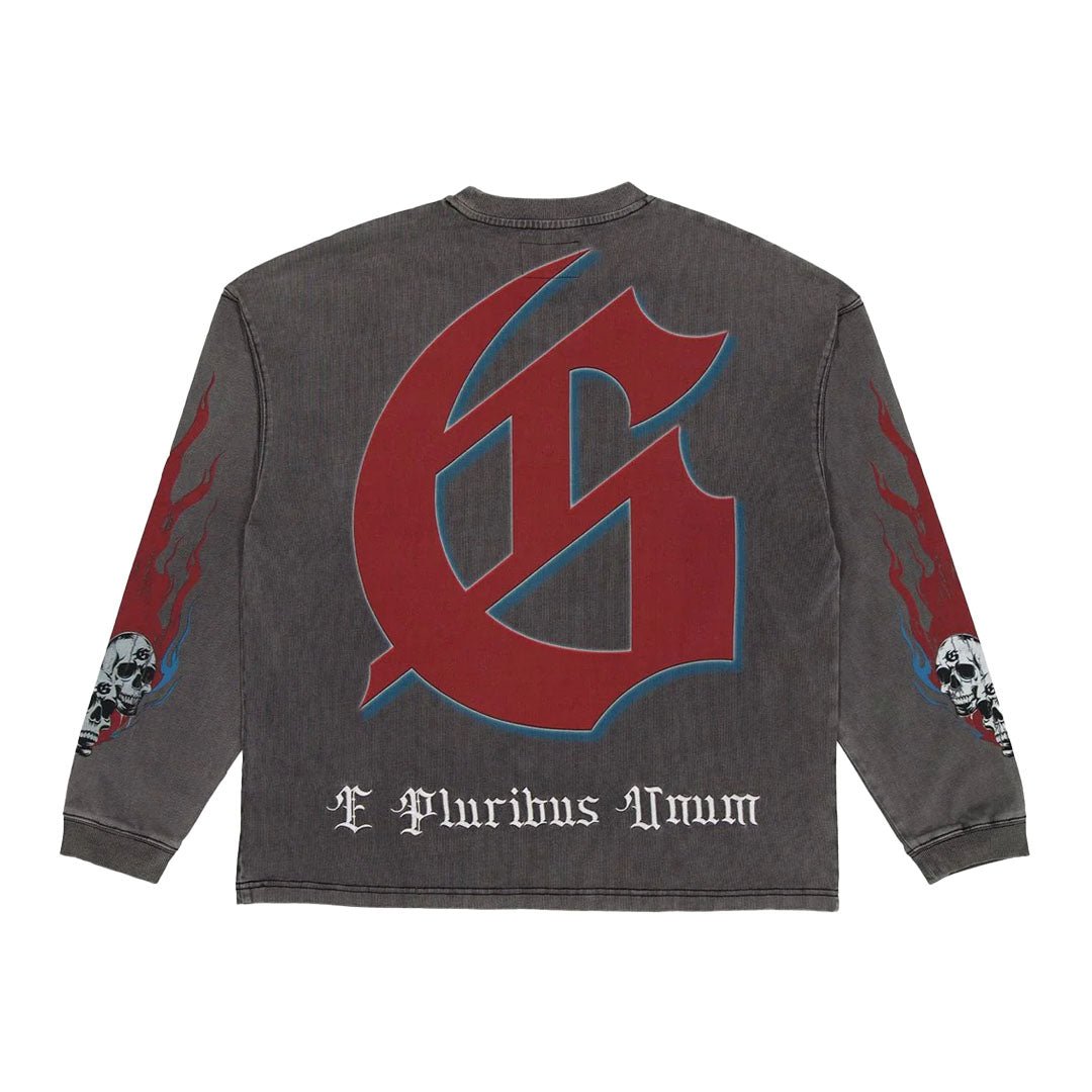 Godspeed Checkmate Long Sleeve Tee Grey Wash by Godspeed - NWAHype 1 for streetwear T-Shirts in USA