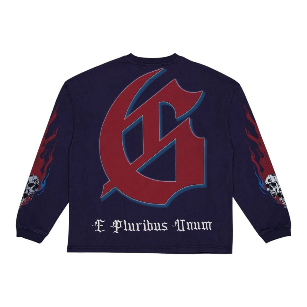 Godspeed Checkmate Long Sleeve Tee Navy by Godspeed - NWAHype 1 for streetwear T-Shirts in USA