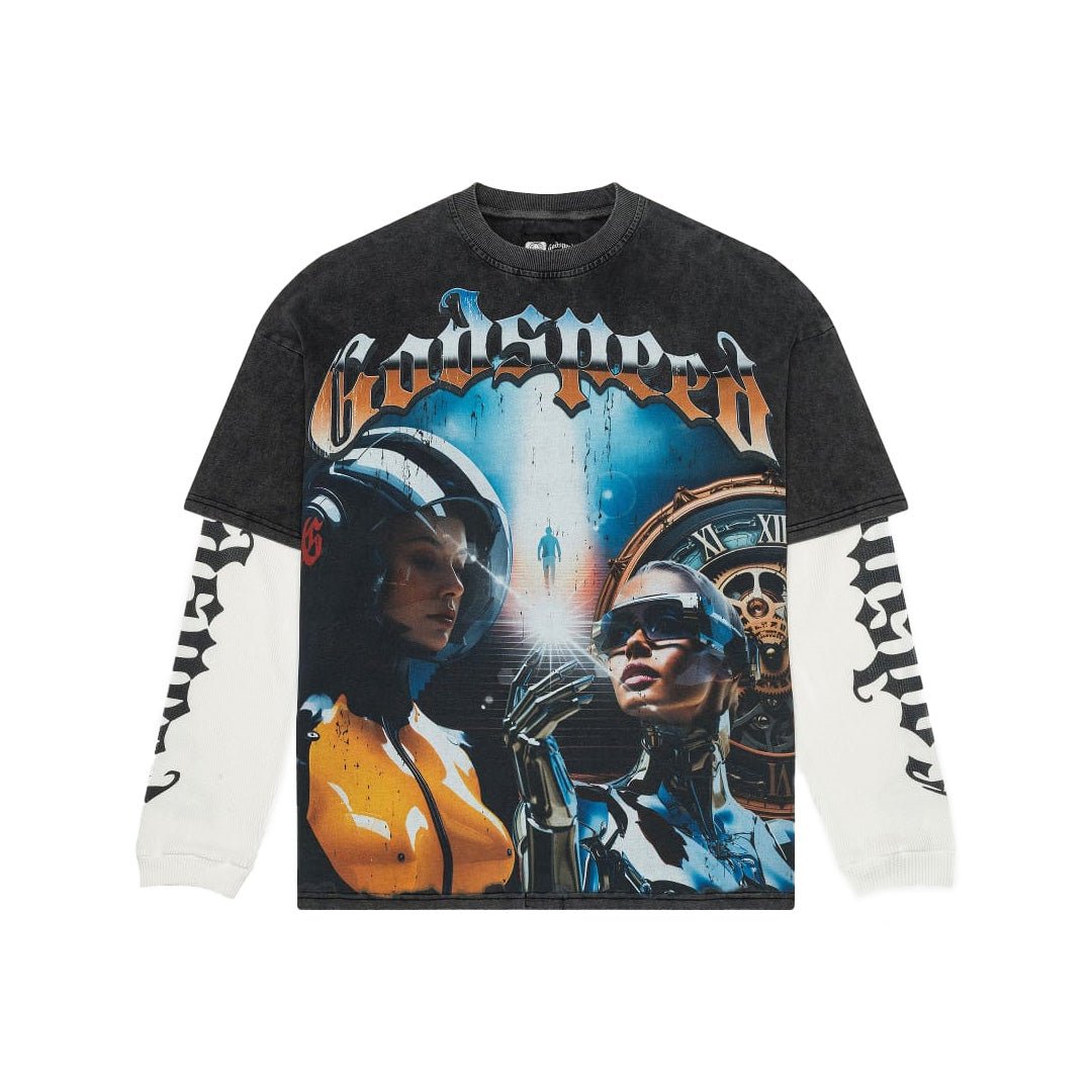 Godspeed Chosen One Layered Tee Black Wash by Godspeed - NWAHype 1 for streetwear T-Shirts in USA