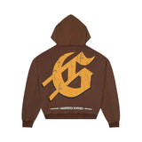 Godspeed Chrome Liberty Zip Up Hoodie Brown Wash by Godspeed - NWAHype 1 for streetwear Hoodies in USA