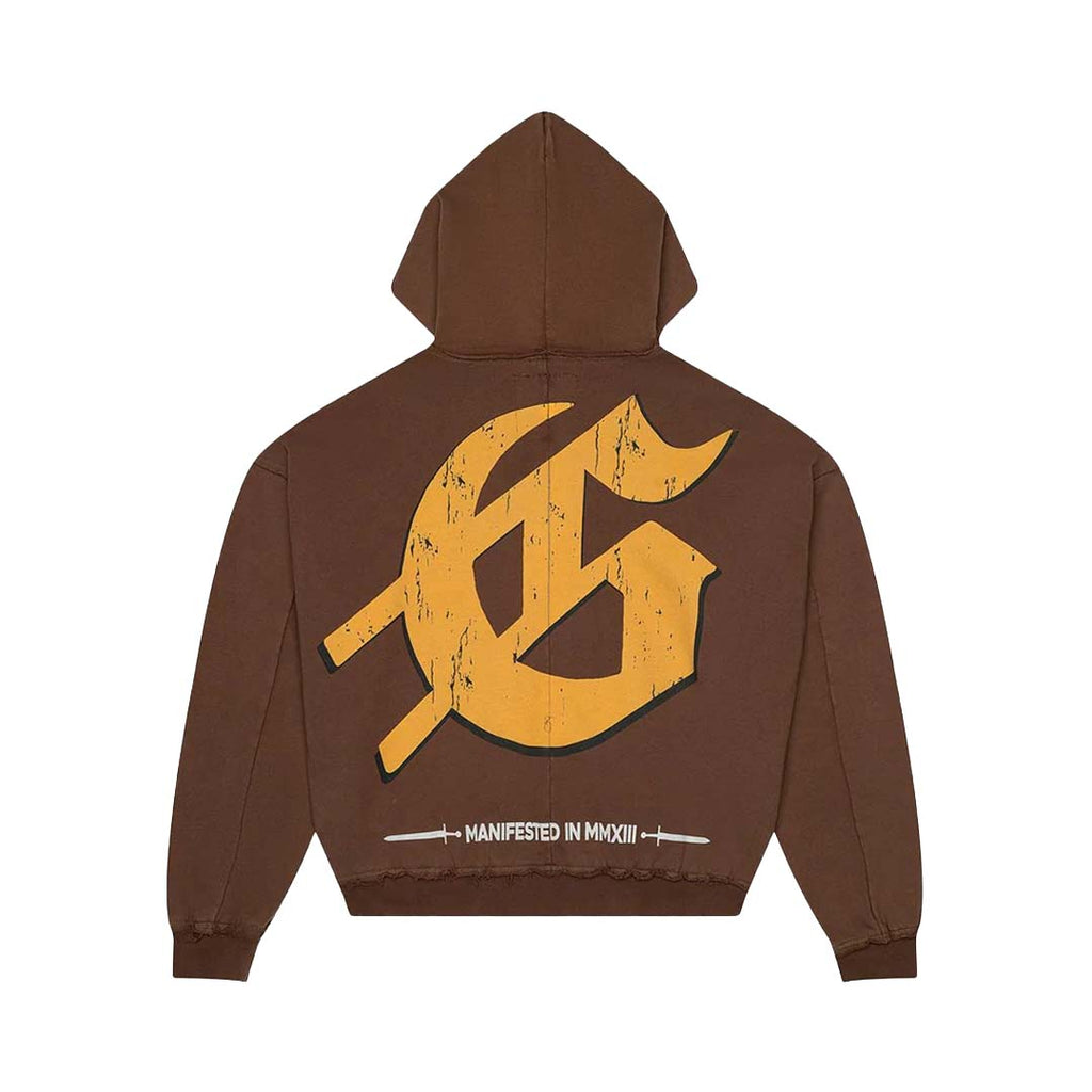 Godspeed Chrome Liberty Zip Up Hoodie Brown Wash by Godspeed - NWAHype 1 for streetwear Hoodies in USA