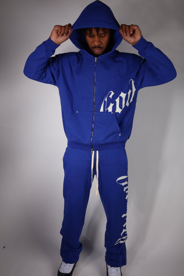 Godspeed Cobalt Blue Sweatsuit Hoodies & Sweatpants Set by Godspeed - NWAHYPE No.1 for streetwear Hoodies in USA