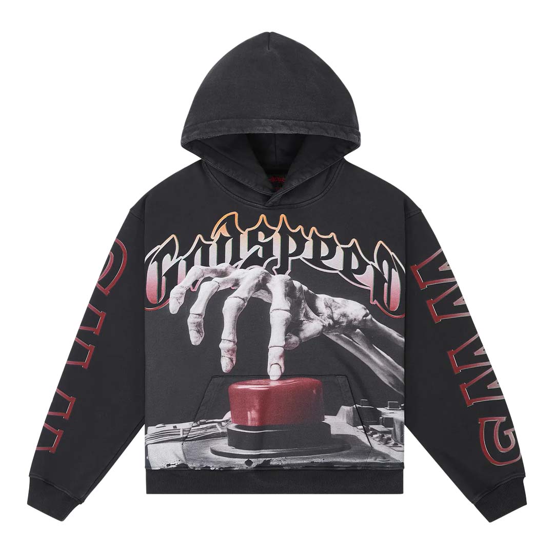 Godspeed Code Red Hoodie Black Wash by Godspeed - NWAHype No.1 for streetwear Hoodies in USA