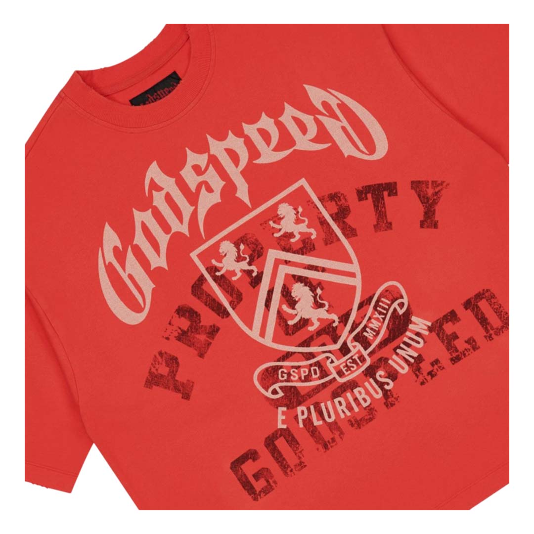 Godspeed Collegiate Tee Cherry Red Wash by Godspeed - NWAHYPE No.1 for streetwear T-Shirts in USA