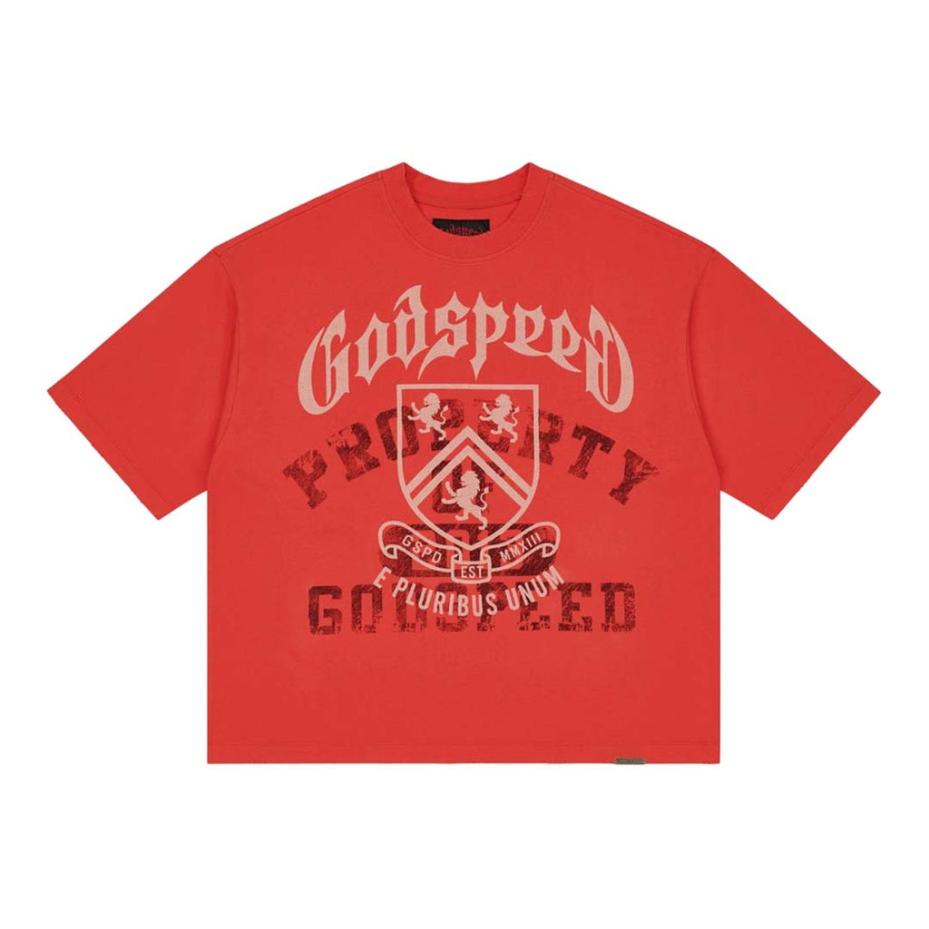 Godspeed Collegiate Tee Cherry Red Wash by Godspeed - NWAHYPE No.1 for streetwear T-Shirts in USA