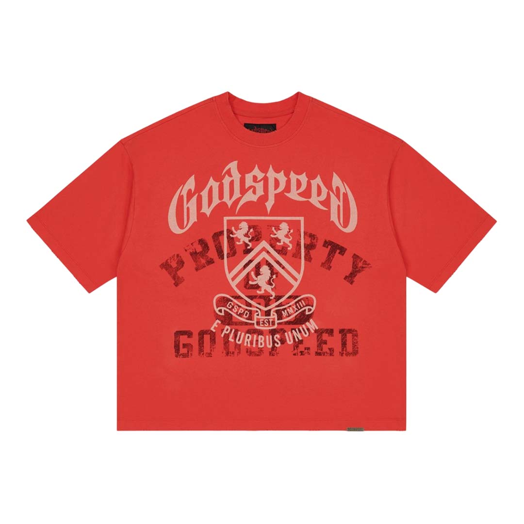 Godspeed Collegiate Tee Cherry Red Wash by Godspeed - NWAHYPE No.1 for streetwear T-Shirts in USA