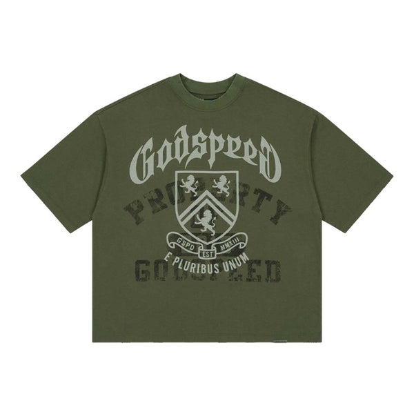 Godspeed Collegiate Tee Olive Green Wash by Godspeed - NWAHYPE No.1 for streetwear T-Shirts in USA