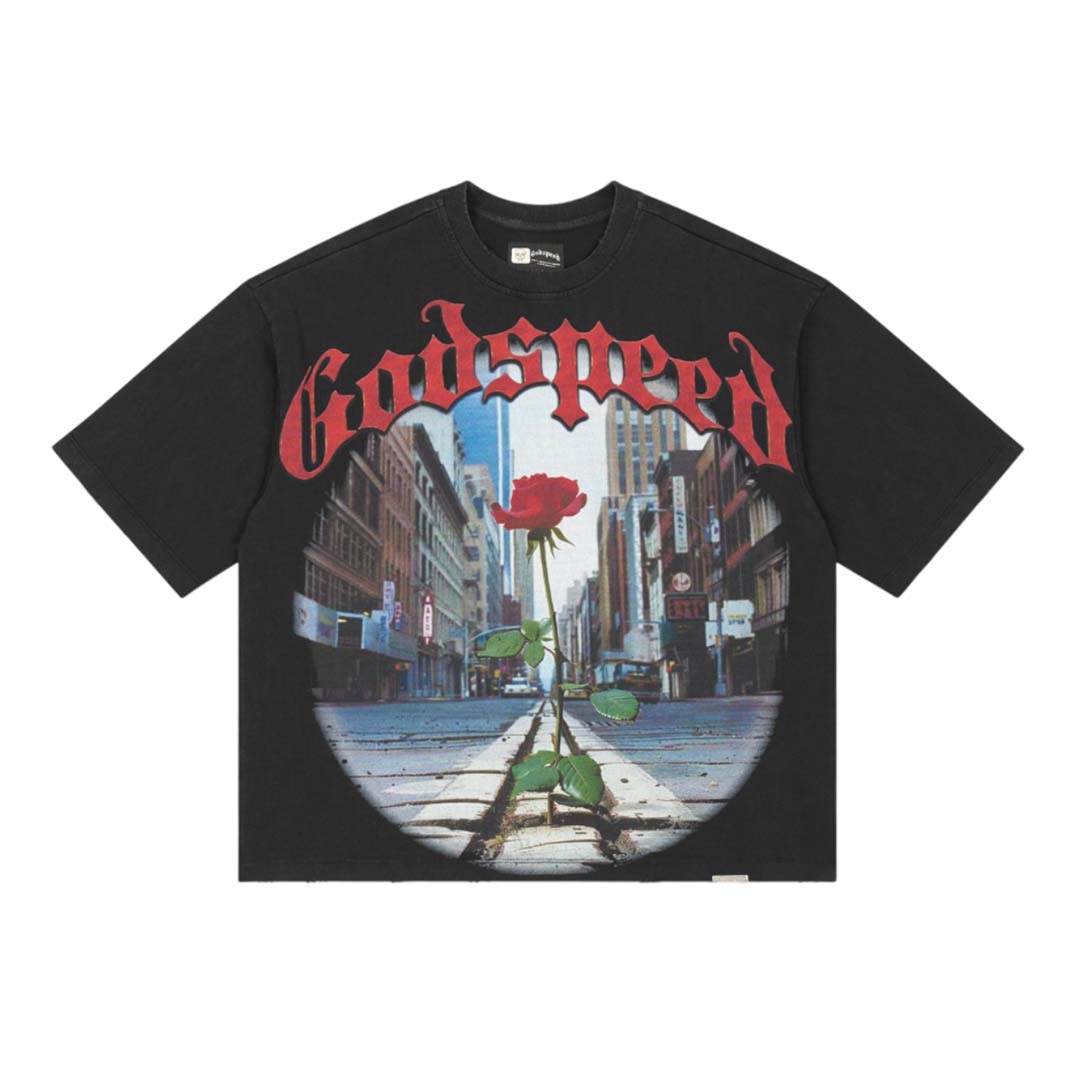 Godspeed Concrete Rose Tee Black by Godspeed - NWAHYPE No.1 for streetwear T-Shirts in USA