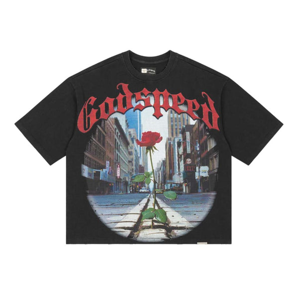 Godspeed Concrete Rose Tee Black by Godspeed - NWAHYPE No.1 for streetwear T-Shirts in USA