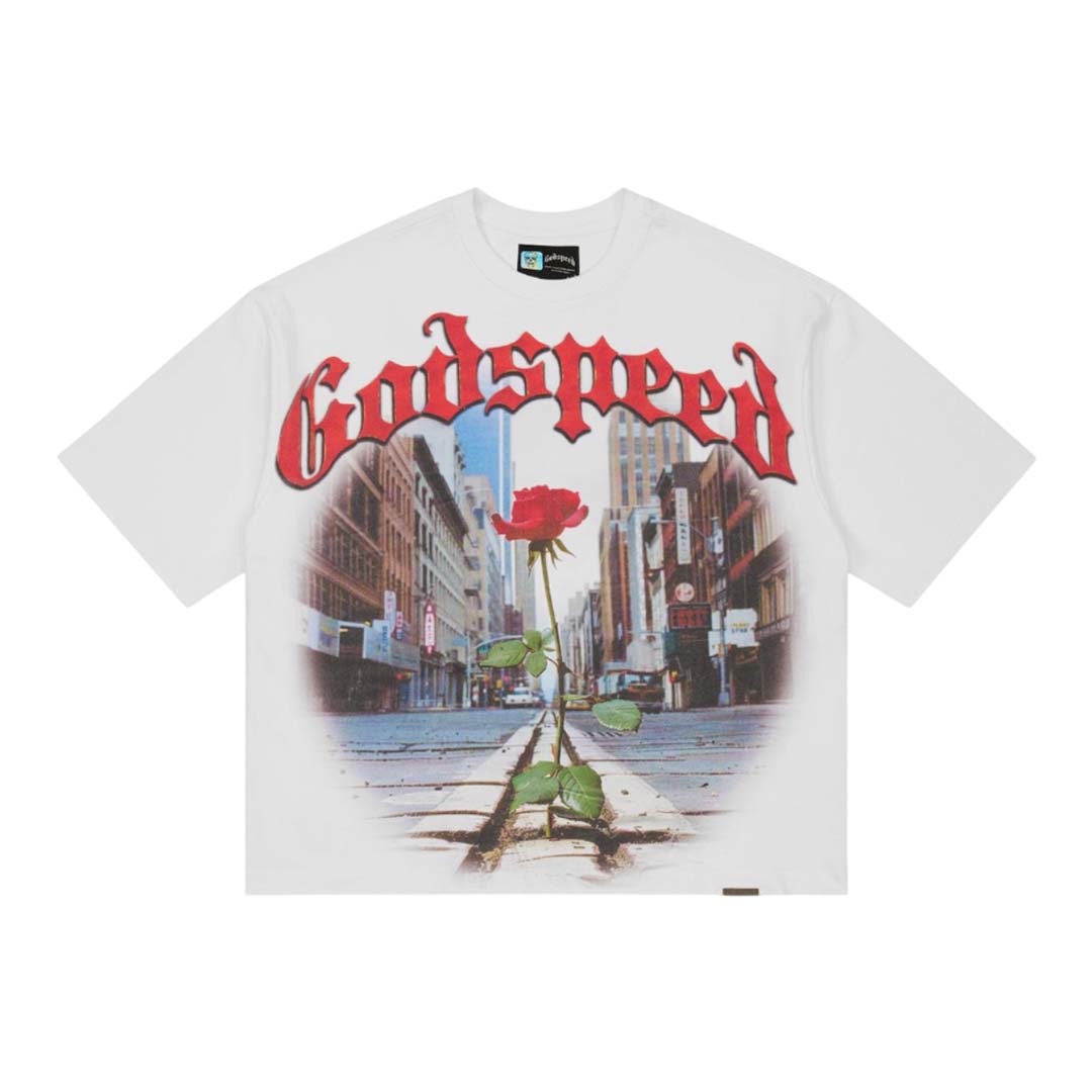 Godspeed Concrete Rose Tee White by Godspeed - NWAHYPE No.1 for streetwear T-Shirts in USA