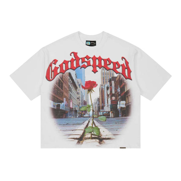 Godspeed Concrete Rose Tee White by Godspeed - NWAHYPE No.1 for streetwear T-Shirts in USA