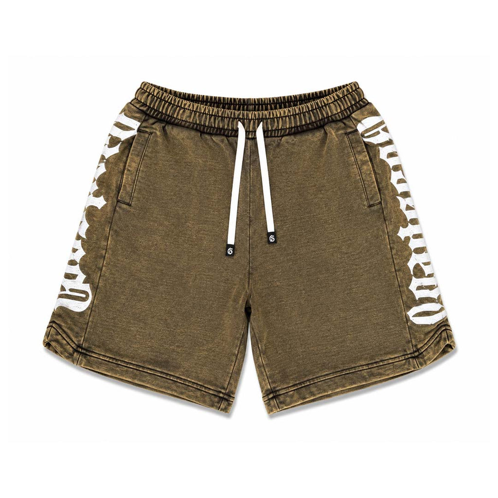 Godspeed Courtside Shorts Brown Wash White by Godspeed - NWAHYPE No.1 for streetwear Shorts in USA